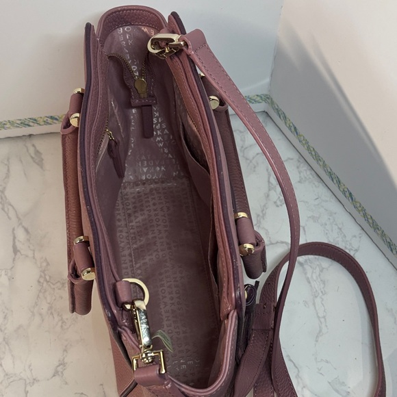 Kate Spade Small Allyn Chester Mauve Pink Leather Satchel Crossbody bag, NWOT - Picture 3 of 5